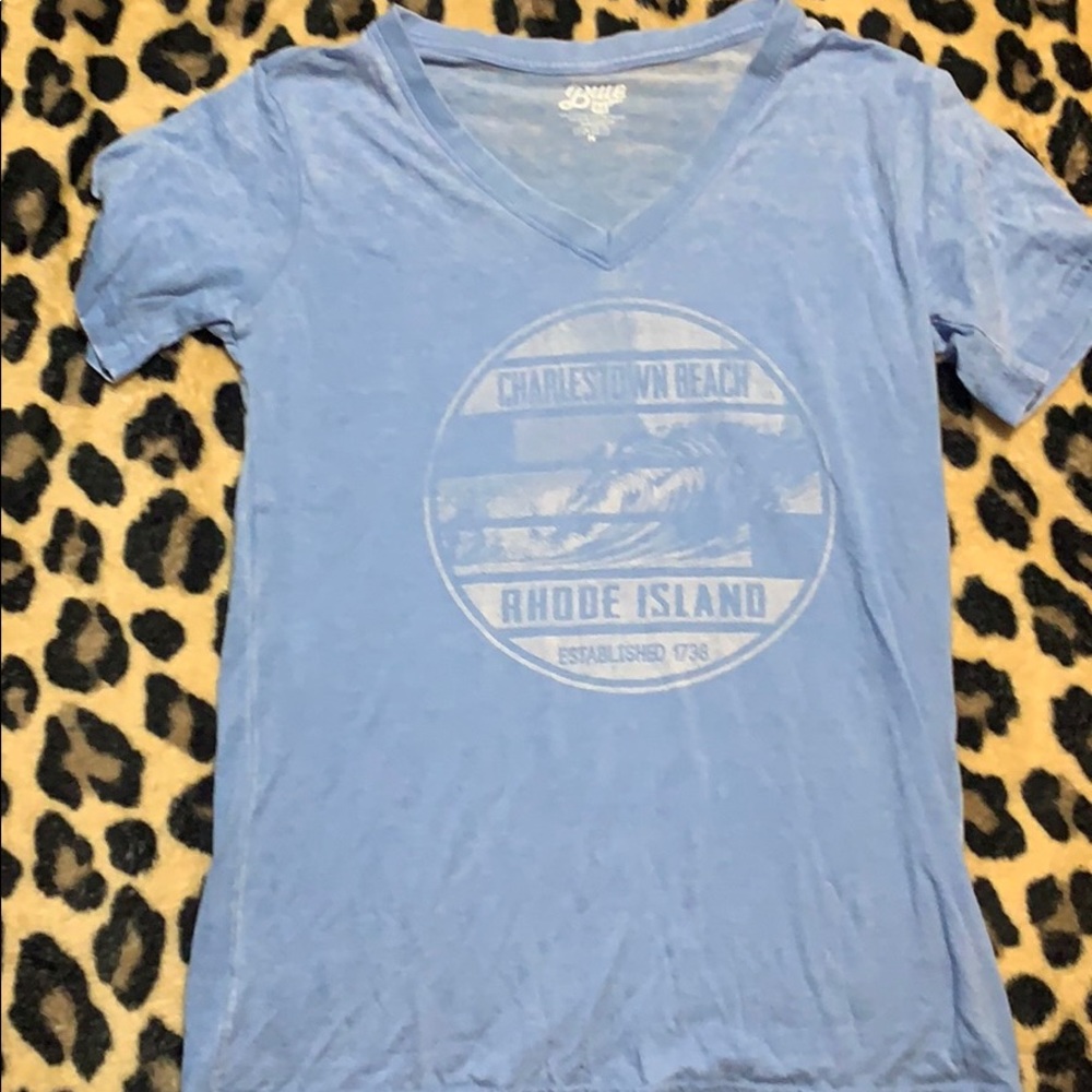 Women’s sky blue v-neck